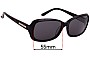 Sunglass Fix Replacement Lenses for Bill Bass Nina 25409 - 55mm Wide 