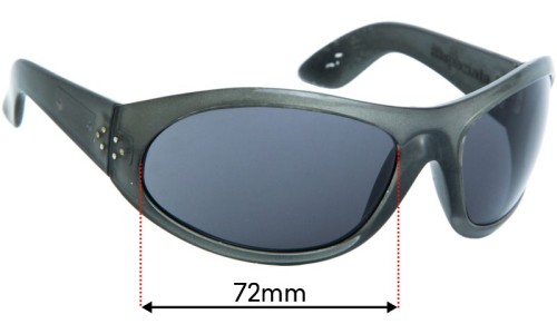 Sunglass Fix Lentes de Repuesto para Blinde Blinde 88 Specials - 72mm Wide 