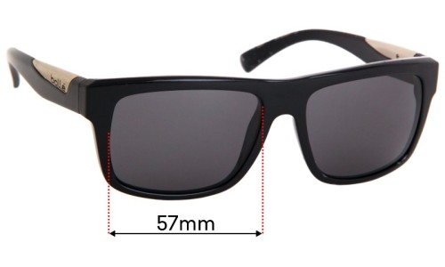 Sunglass Fix Replacement Lenses for Bolle Clint - 57mm Wide 