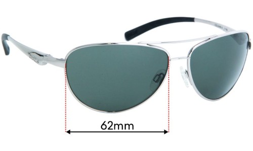 Sunglass Fix Replacement Lenses for Bolle Columbus - 62mm Wide 
