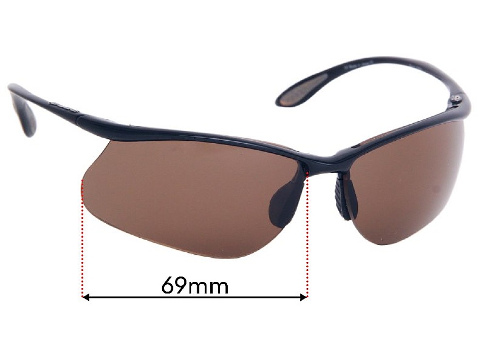 Sunglass Fix Lentes de Repuesto para Bolle Divot - 69mm Wide Sunglass Fix Lentes de Repuesto para Bolle Divot - 69mm Wide