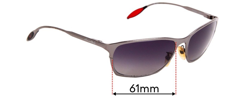 Sunglass Fix Replacement Lenses for Bolle Hampton - 61mm Wide