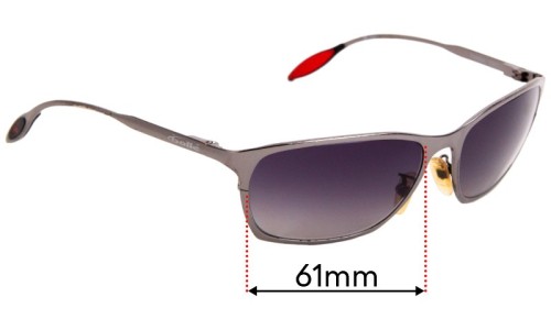 Sunglass Fix Replacement Lenses for Bolle Hampton - 61mm Wide 