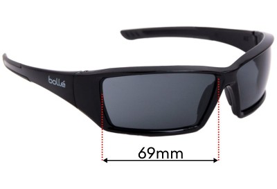 Sunglass Fix Replacement Lenses for Bolle Jet - 69mm Wide 