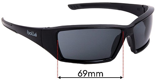 Verres De Rechange Pour Lunettes Bolle Kicker - 69mm De Large, 100% UV, Multicolores