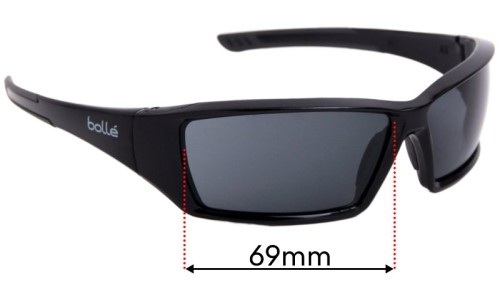 Sunglass Fix Replacement Lenses for Bolle Jet - 69mm Wide 
