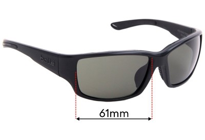 Sunglass Fix Replacement Lenses for Bolle Kayman - 61mm Wide  