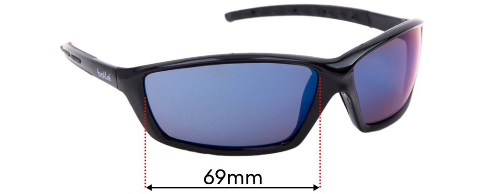 Sunglass Fix Replacement Lenses for Bolle Prowler - 69mm Wide