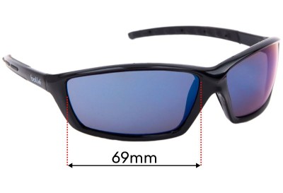 Sunglass Fix Replacement Lenses for Bolle Prowler - 69mm Wide 