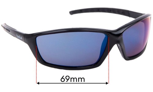 Sunglass Fix Replacement Lenses for Bolle Prowler - 69mm Wide 