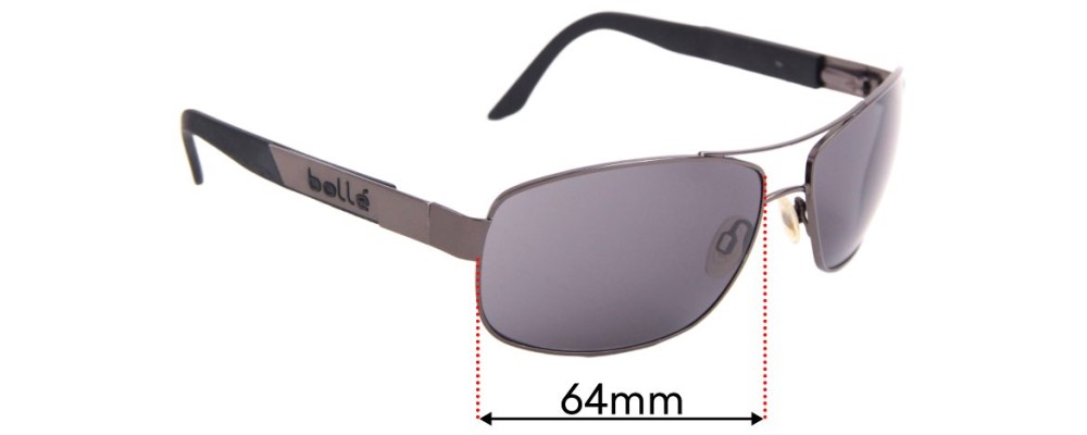 Sunglass Fix Replacement Lenses for Bolle Quantum - 64mm Wide