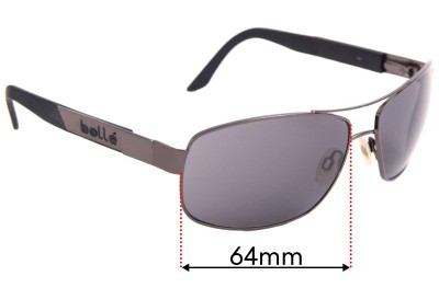  Bolle Quantum Replacement Sunglass Lenses - 64mm Wide 