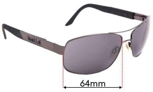 Sunglass Fix Replacement Lenses for Bolle Quantum - 64mm Wide 