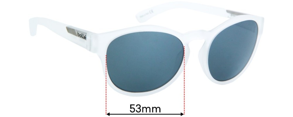 Sunglass Fix Replacement Lenses for Bolle Rooke - 53mm Wide