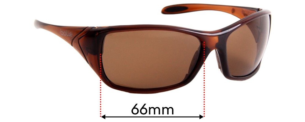 Sunglass Fix Replacement Lenses for Bolle Voodoo - 66mm Wide