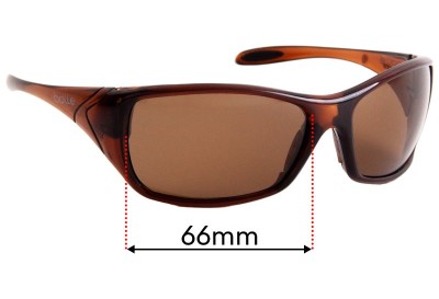 Sunglass Fix Replacement Lenses for Bolle Voodoo - 66mm Wide 