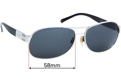 Sunglass Fix Replacement Lenses for Burberry B 3021  - 58mm wide 
