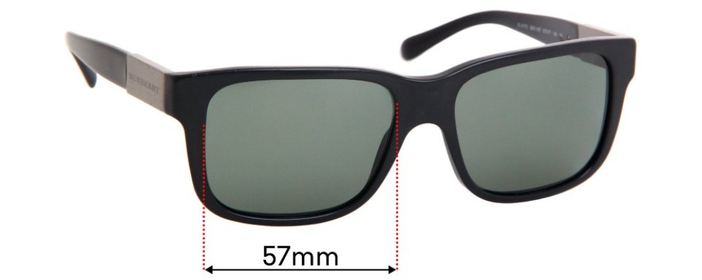Sunglass Fix Replacement Lenses for Burberry B 4170 - 57mm Wide