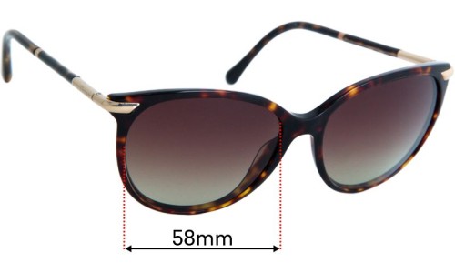 Sunglass Fix Replacement Lenses for Burberry B 4186  - 58mm Wide 