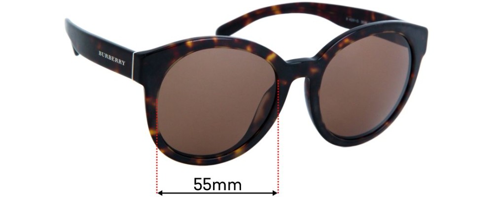 Sunglass Fix Replacement Lenses for Burberry B 4231-D - 55mm Wide