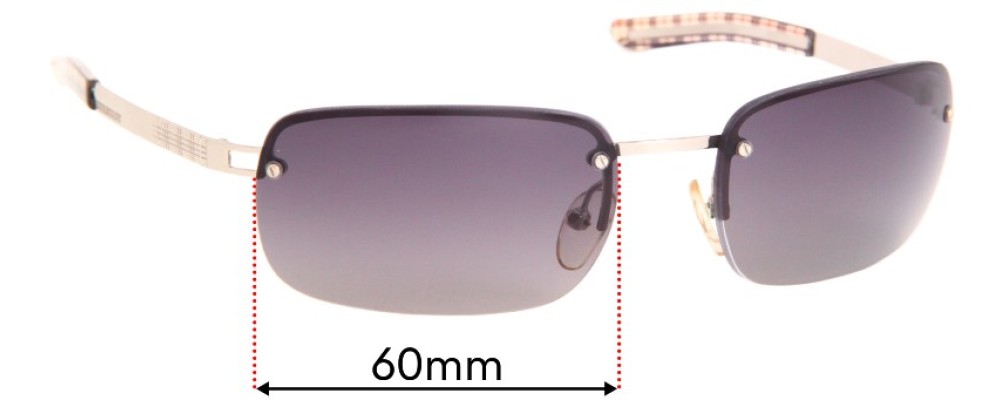 Sunglass Fix Replacement Lenses for Burberry B 8926/S - 60mm Wide