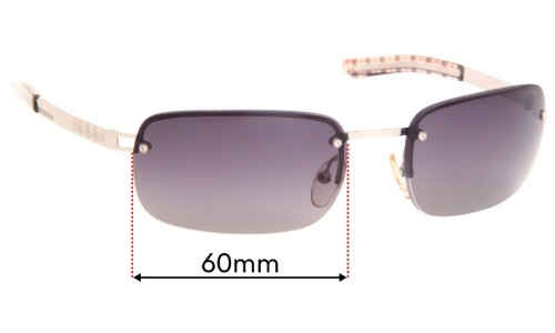 Sunglass Fix Replacement Lenses for Burberry B 8926/S - 60mm Wide 