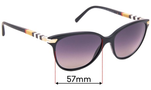 Sunglass Fix Replacement Lenses for Burberry B 4216 - 57mm Wide 