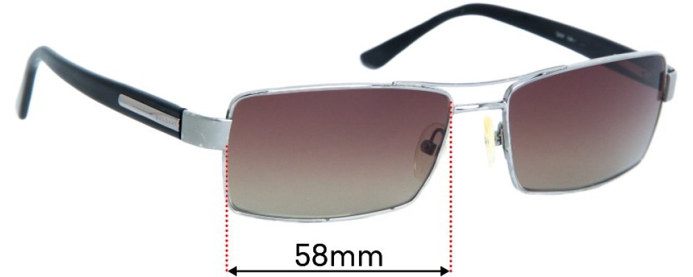 Sunglass Fix Replacement Lenses for Bvlgari 544 - 58mm Wide