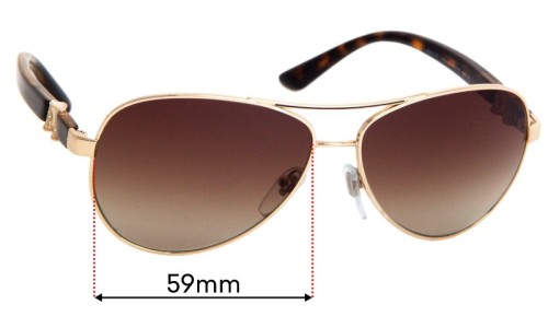 Sunglass Fix Replacement Lenses for Bvlgari 6080-B  - 59mm Wide 