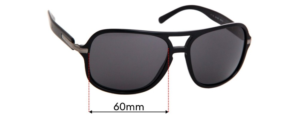 Sunglass Fix Replacement Lenses for Bvlgari 7008 - 60mm Wide