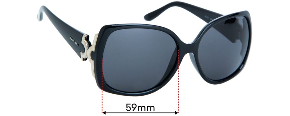 Sunglass Fix Replacement Lenses for Bvlgari 8078 - 59mm Wide