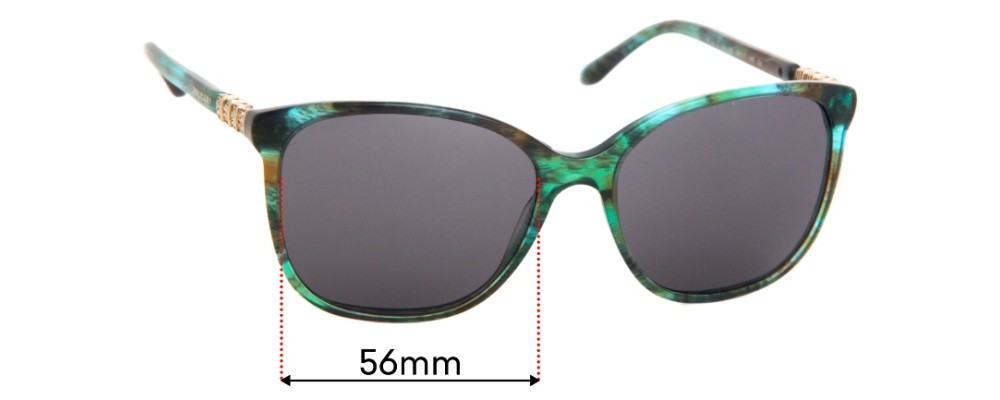 Sunglass Fix Replacement Lenses for Bvlgari 8152-B - 56mm Wide