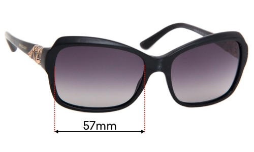 Sunglass Fix Replacement Lenses for Bvlgari 8153-B  - 57mm Wide 
