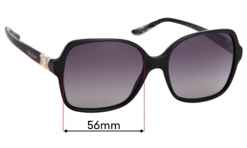 Sunglass Fix Replacement Lenses for Bvlgari 8164-B - 56mm Wide 