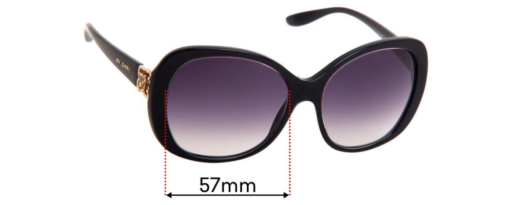 Sunglass Fix Replacement Lenses for Bvlgari 8171 B  - 57mm Wide