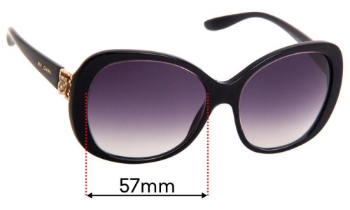 Sunglass Fix Replacement Lenses for Bvlgari 8171 B  - 57mm Wide 