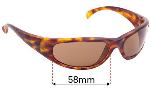 Sunglass Fix Replacement Lenses for Calvin Klein CK3001 - 58mm Wide 