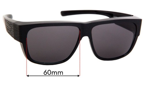 Sunglass Fix Replacement Lenses for Cancer Council Natone - 60mm Wide 