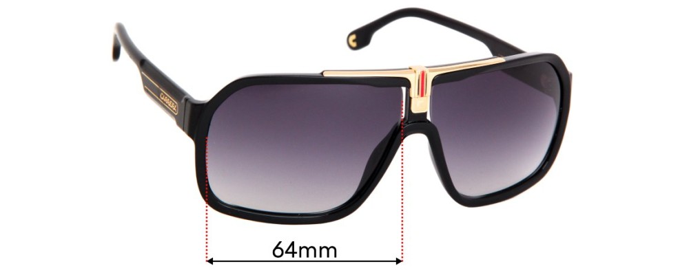 Sunglass Fix Replacement Lenses for Carrera 1014/S - 64mm Wide