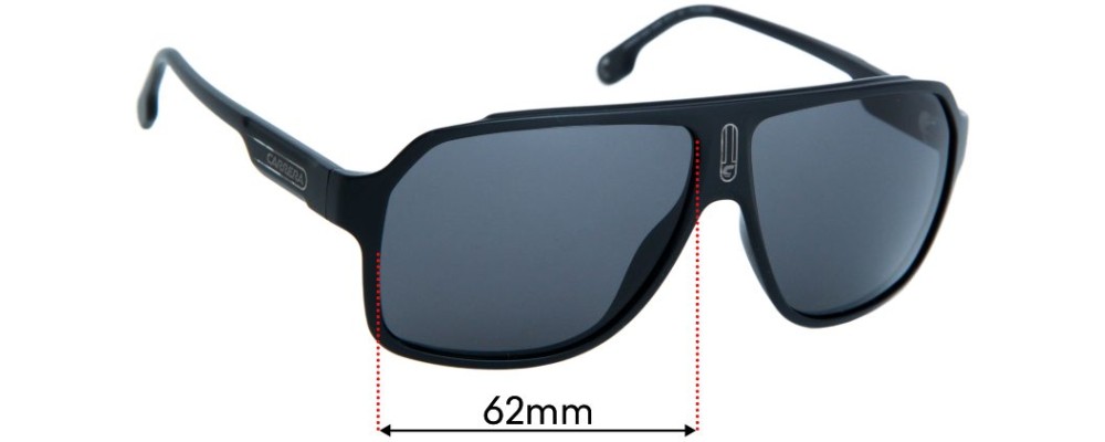 Sunglass Fix Replacement Lenses for Carrera 1030/S - 62mm Wide
