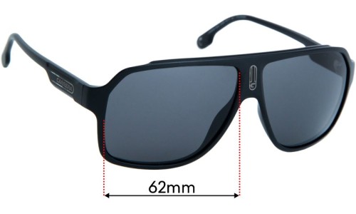Sunglass Fix Replacement Lenses for Carrera 1030/S - 62mm Wide 