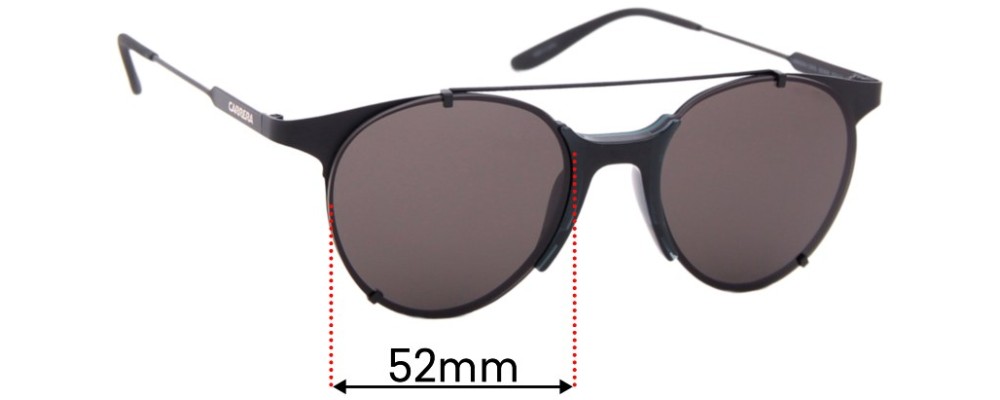 Sunglass Fix Replacement Lenses for Carrera 128/S - 52mm Wide