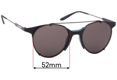 Sunglass Fix Replacement Lenses for Carrera 128/S - 52mm Wide 