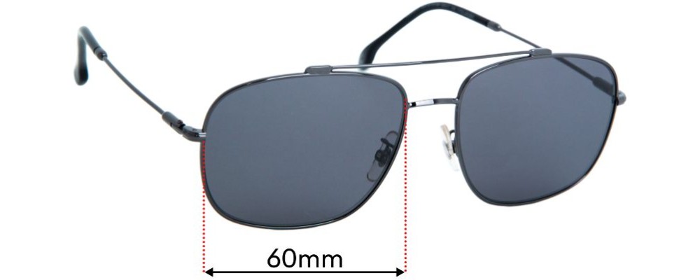 Sunglass Fix Replacement Lenses for Carrera 182/F/S - 60mm Wide