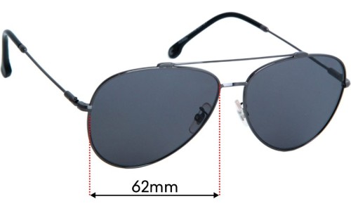 Carrera 183/F/S Replacement Lenses 62mm wide 