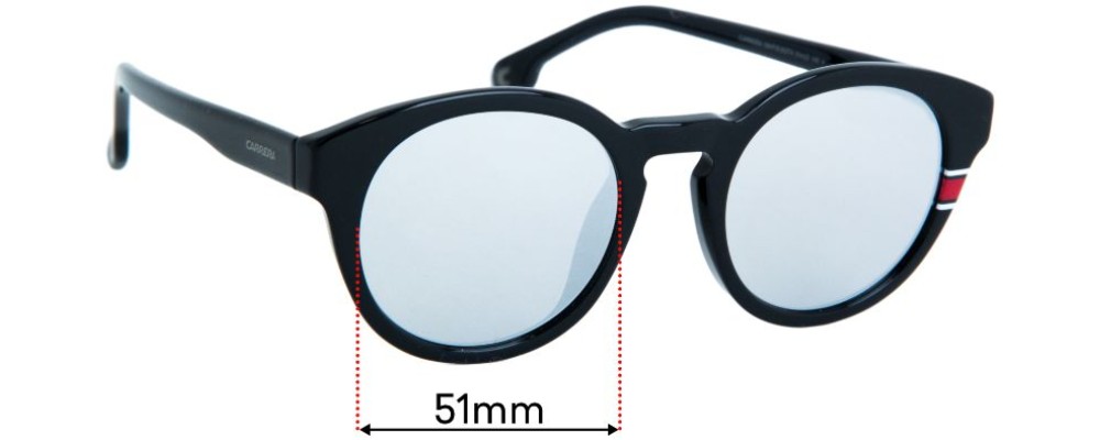 Sunglass Fix Replacement Lenses for Carrera 184/F/S - 51mm Wide
