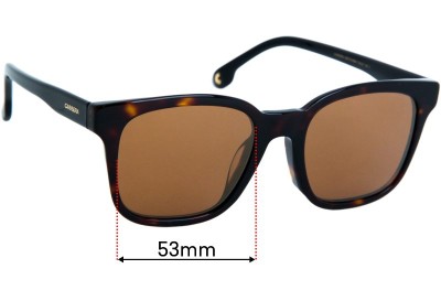 Carrera 185/F/S Replacement Sunglass Lenses - 53mm wide 