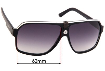 Carrera 33/S  Replacement Lenses 62mm wide 