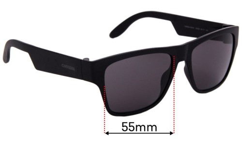 Sunglass Fix Replacement Lenses for Carrera 5002/ST - 55mm Wide 