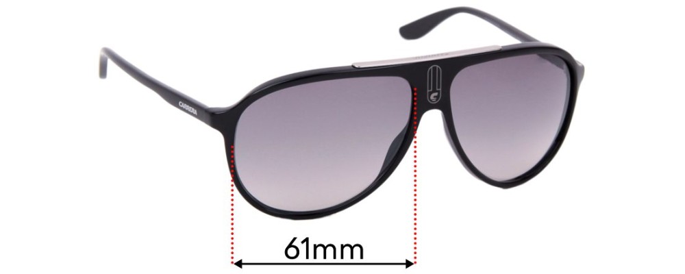 Sunglass Fix Replacement Lenses for Carrera 6015/S - 61mm Wide